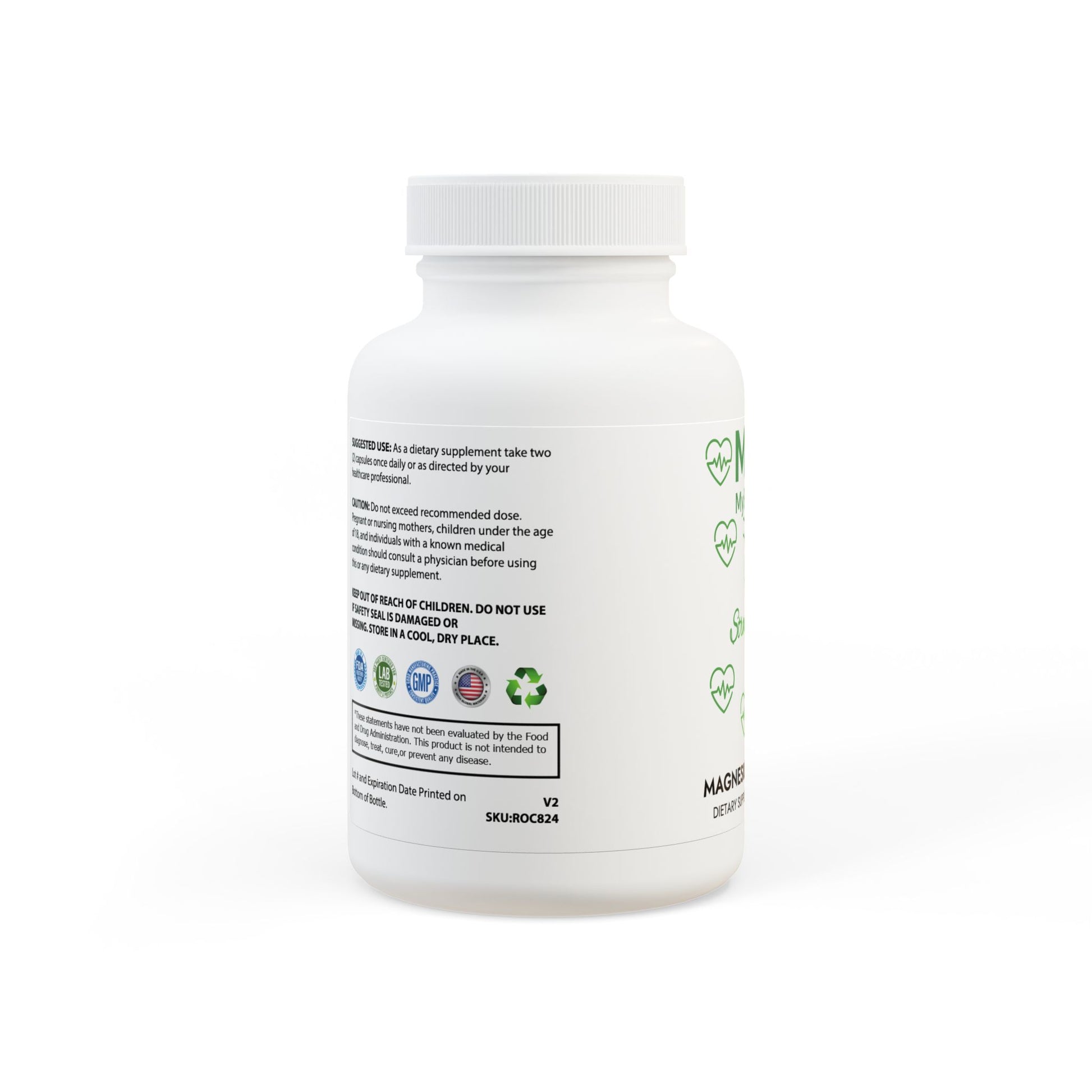 Strong Heart Magnesium Glycinate Supplement (60 Capsules)