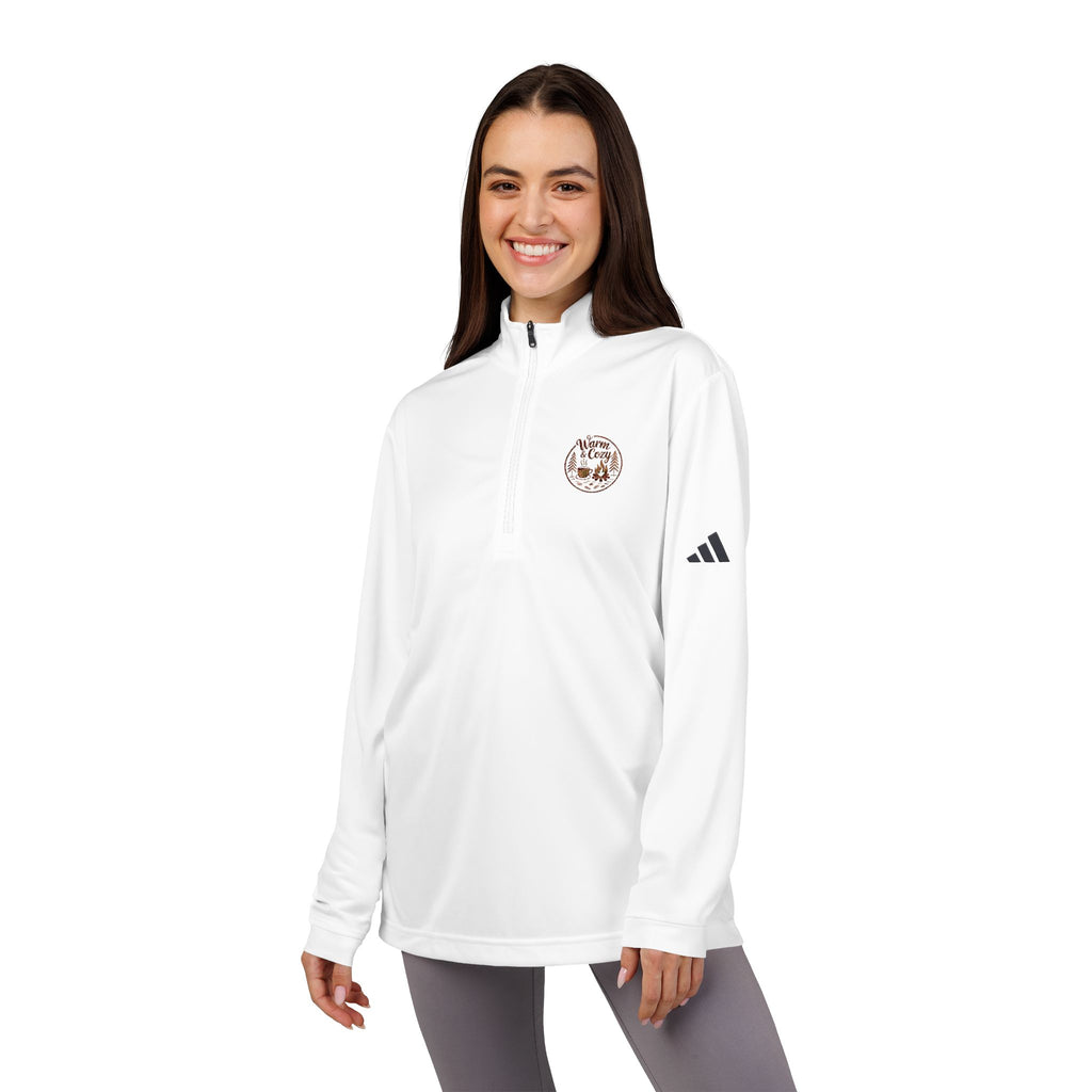 Warm & Cozy Adidas® Quarter-Zip Pullover, Stylish Sportswear, Comfortable Activewear, Great for Workouts, Sports Gifts, Casual Events, Gift for Athletes