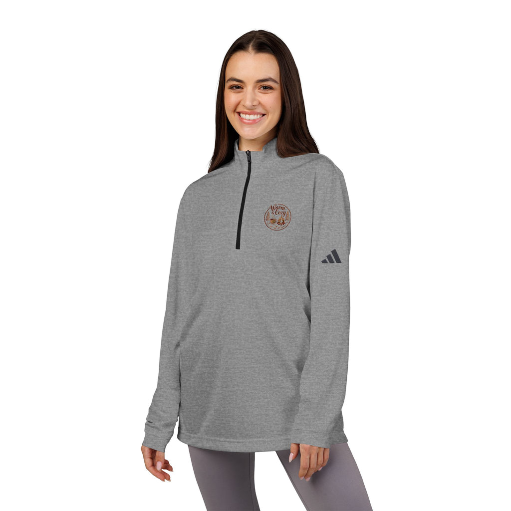 Warm & Cozy Adidas® Quarter-Zip Pullover, Stylish Sportswear, Comfortable Activewear, Great for Workouts, Sports Gifts, Casual Events, Gift for Athletes