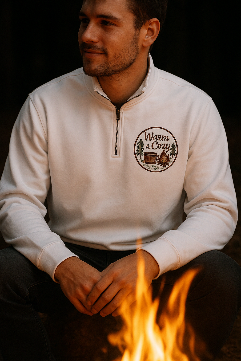 Warm & Cozy Adidas® Quarter-Zip Pullover, Stylish Sportswear, Comfortable Activewear, Great for Workouts, Sports Gifts, Casual Events, Gift for Athletes