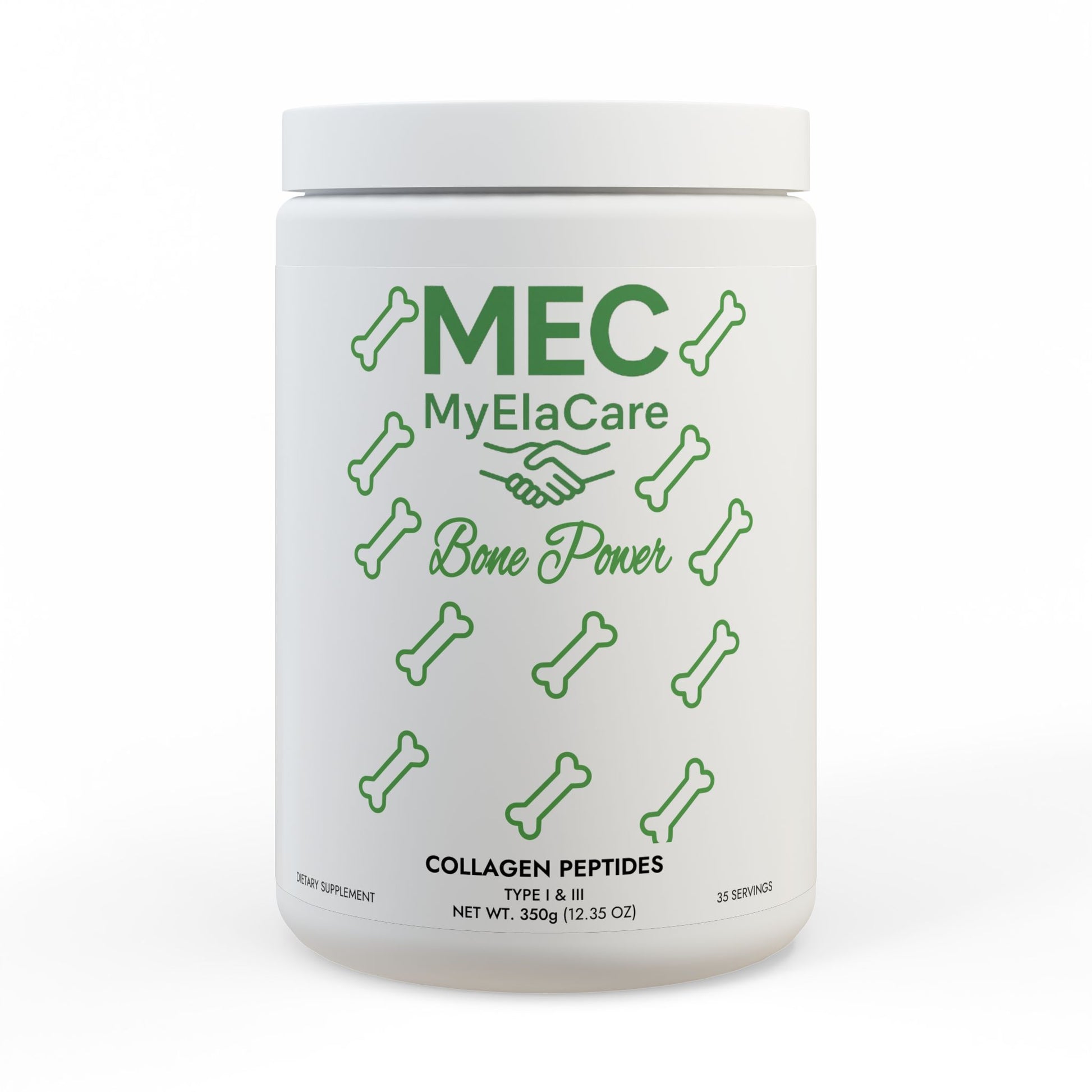Bone Power Collagen Peptides Type I & III Supplement (350g, 12.3oz)